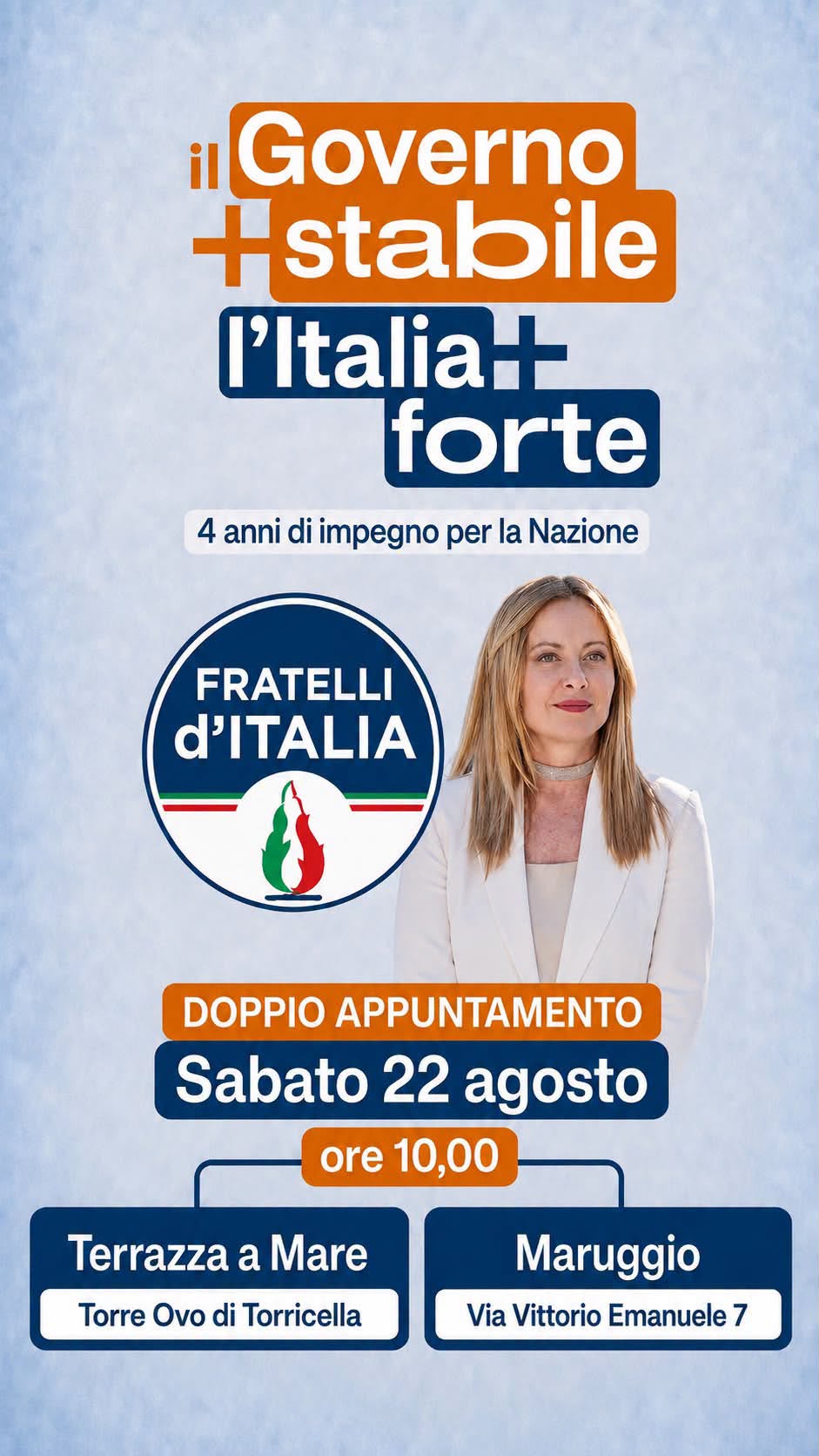 Il governo più stabile, l’Italia più forte. 4 anni di impegno per la Nazione