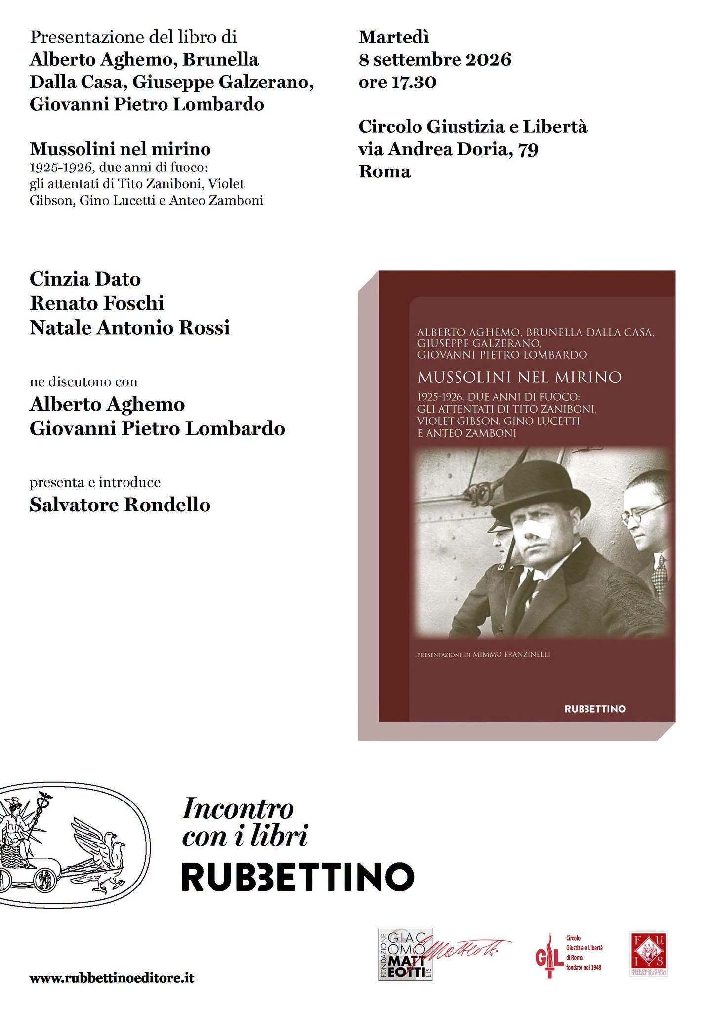 Presentazione del libro: "Mussolini nel mirino"
