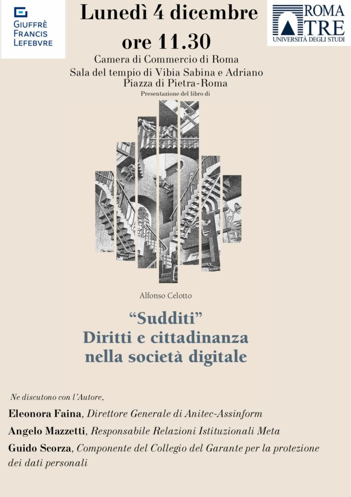 Pressentazione del libro: "Sudditi, diritti e cittadinanza nella società digitale"