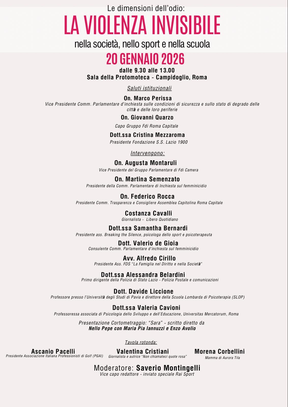 La violenza invisibile - nella societ&agrave;, nello sport e nella scuola