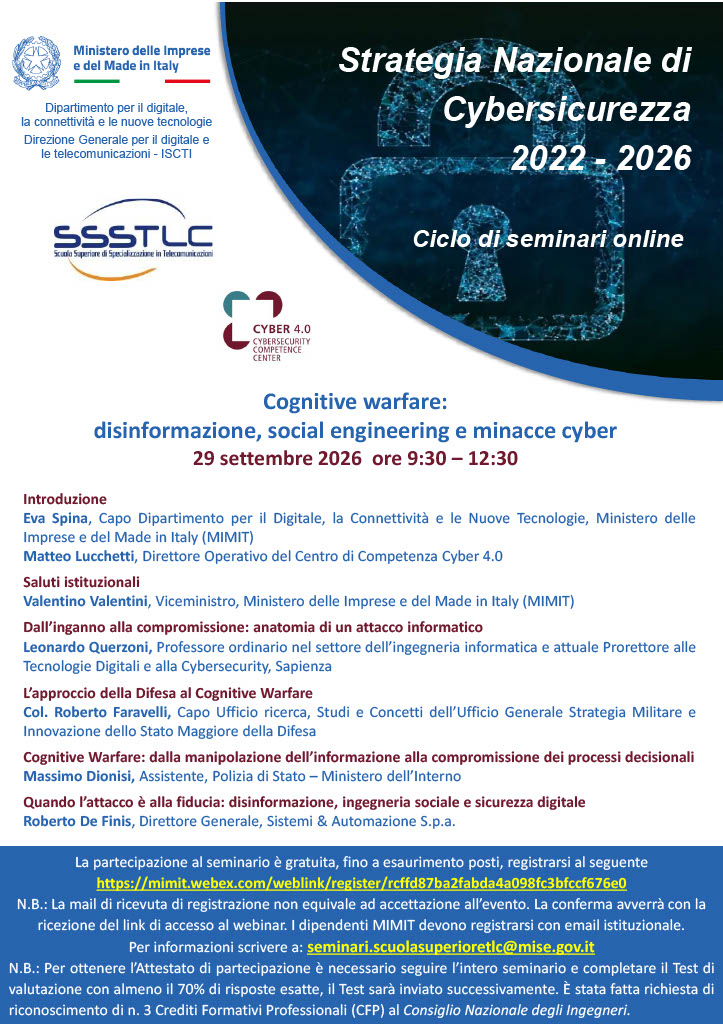 Cognitive Warfare: disinformazione, social engineering e minacce cyber