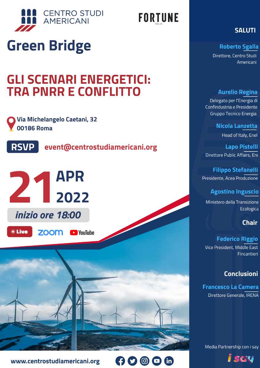 Gli scenari energetici: tra PNRR e conflitto