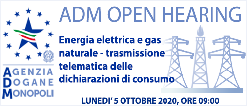 Energia elettrica e gas naturale - nuove modalità di trasmissione telematica delle dichiarazioni di consumo