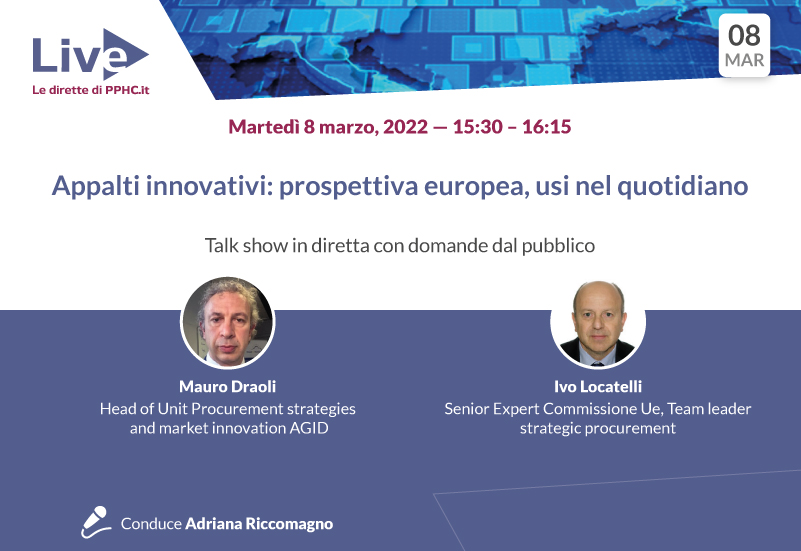 Appalti innovativi: prospettiva europea, usi nel quotidiano