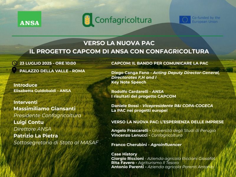 Verso la nuova PAC - Il progetto CAP COM di Ansa con Confagricoltura