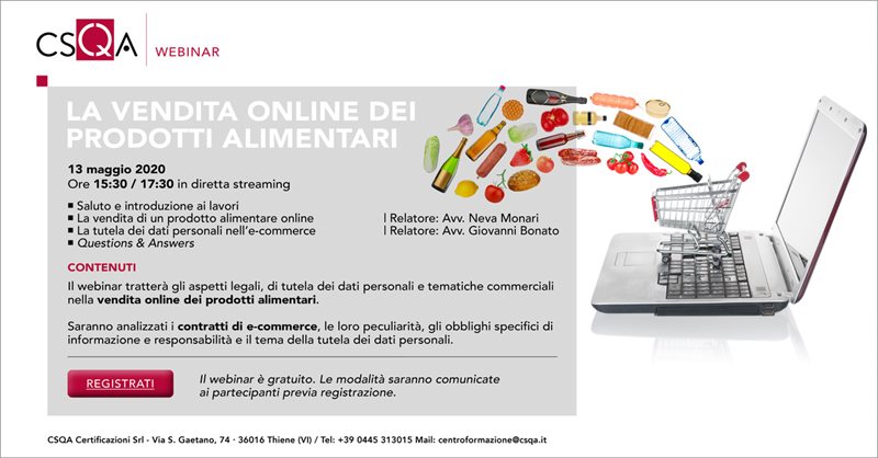 La vendita online dei prodotti alimentari