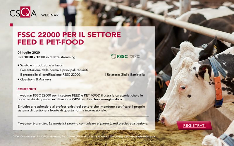 FSSC 22000 per il settore Feed e Pet-Food