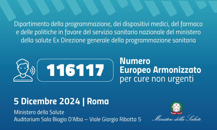 Numero Europeo Armonizzato (NUE) 116117, per cure non urgenti