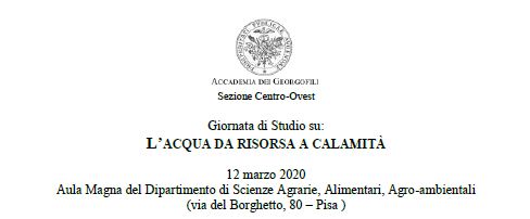 L'acqua da risorsa a calamità