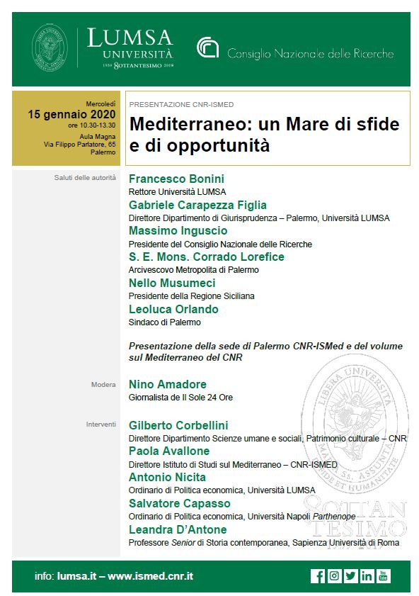 Mediterraneo: un Mare di sfide e di opportunit&agrave;