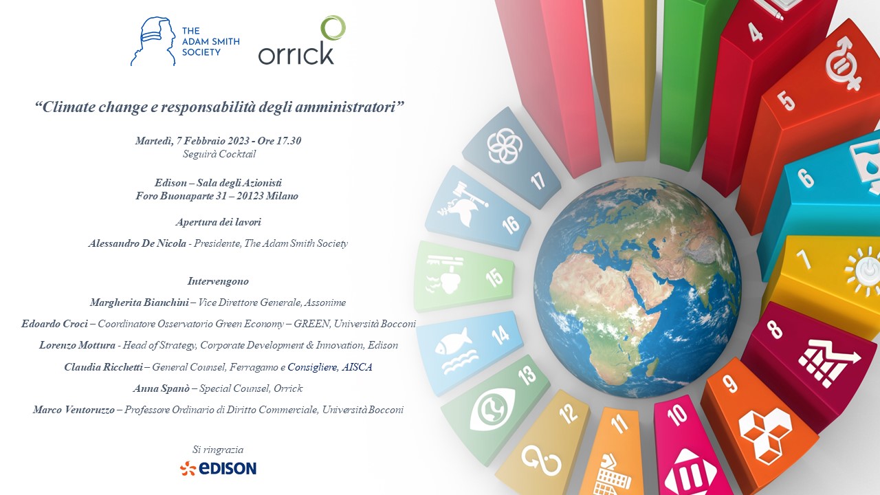 Climate change e responsabilit&agrave; degli amministratori