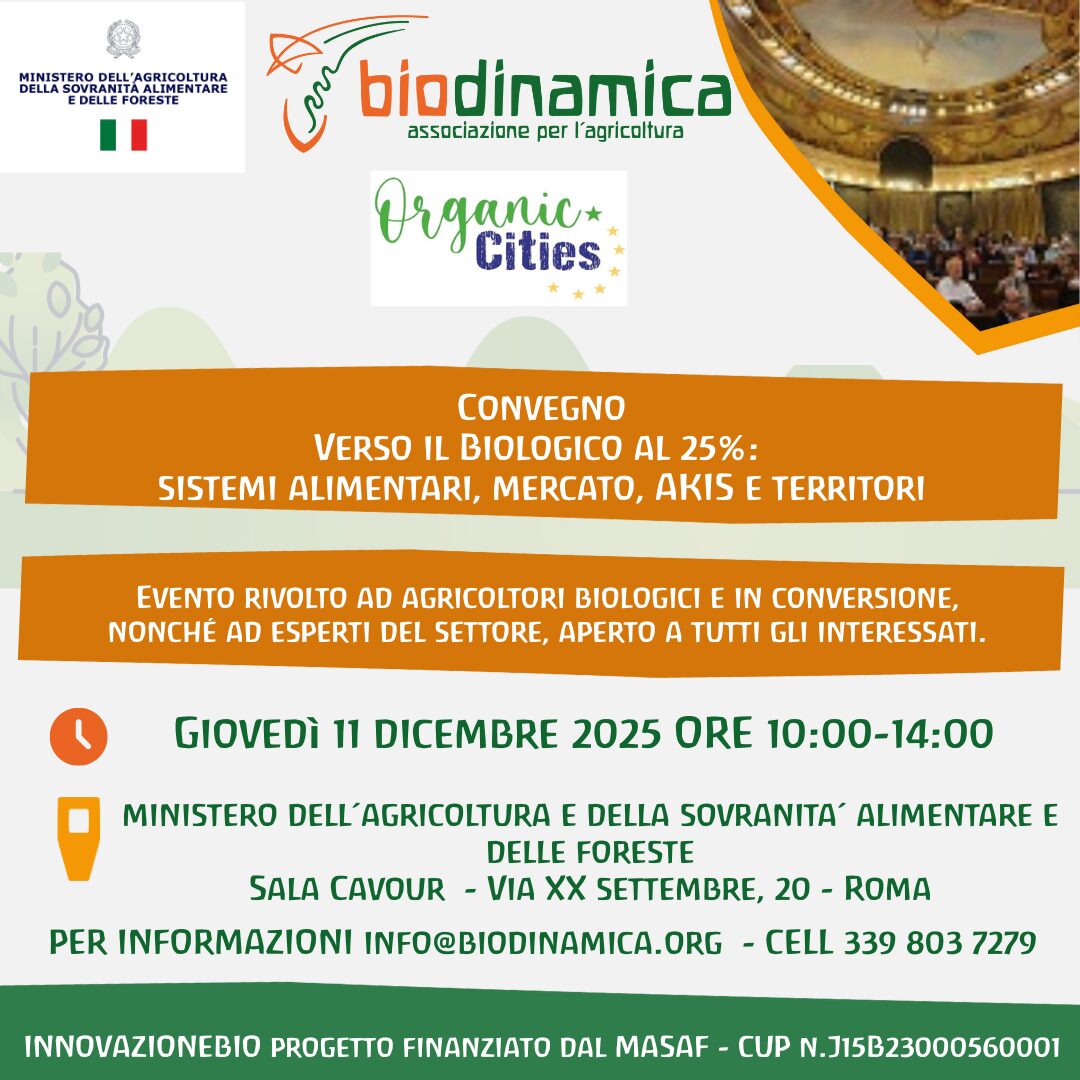 Verso il Biologico al 25%: sistemi alimentari, mercato, AKIS e territori