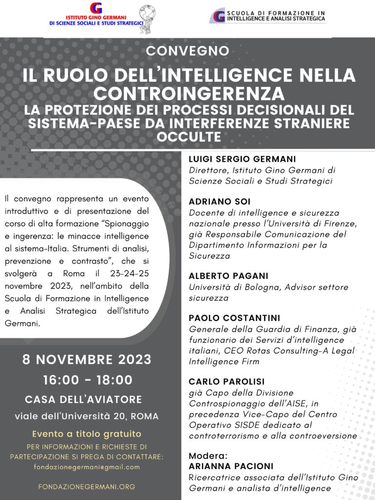 Il ruolo dell’intelligence nella controingerenza: la protezione dei processi decisionali del sistema-paese da interferenze straniere occulte