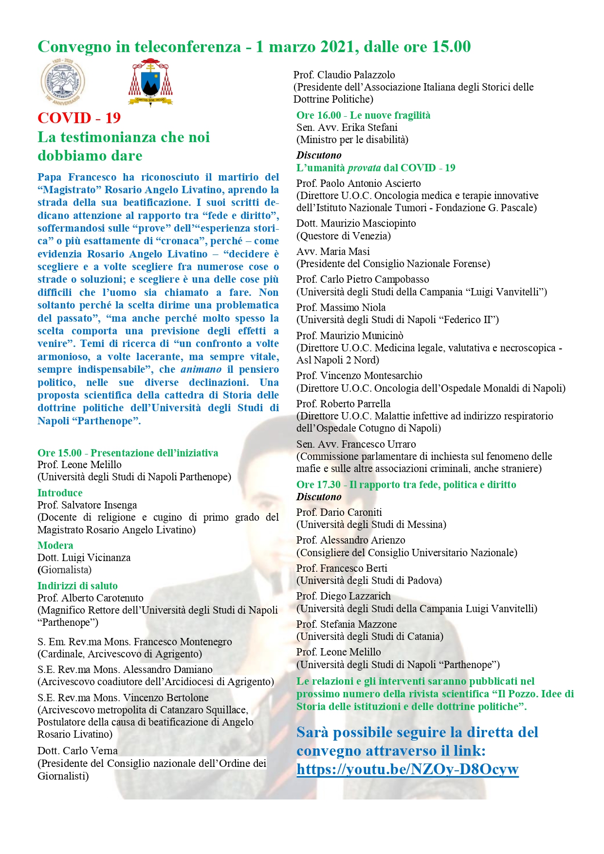 COVID – 19. La testimonianza che noi dobbiamo dare