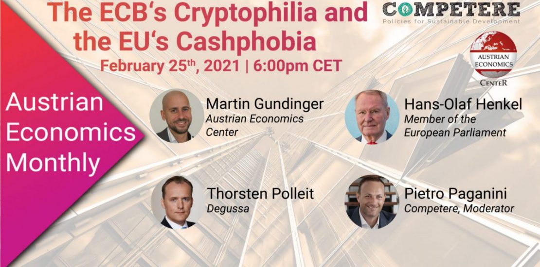 The ECB&rsquo;S cryptophilia and the eu&rsquo;s cashphobia&nbsp;&ndash;&nbsp;live talk on cryptocurrency