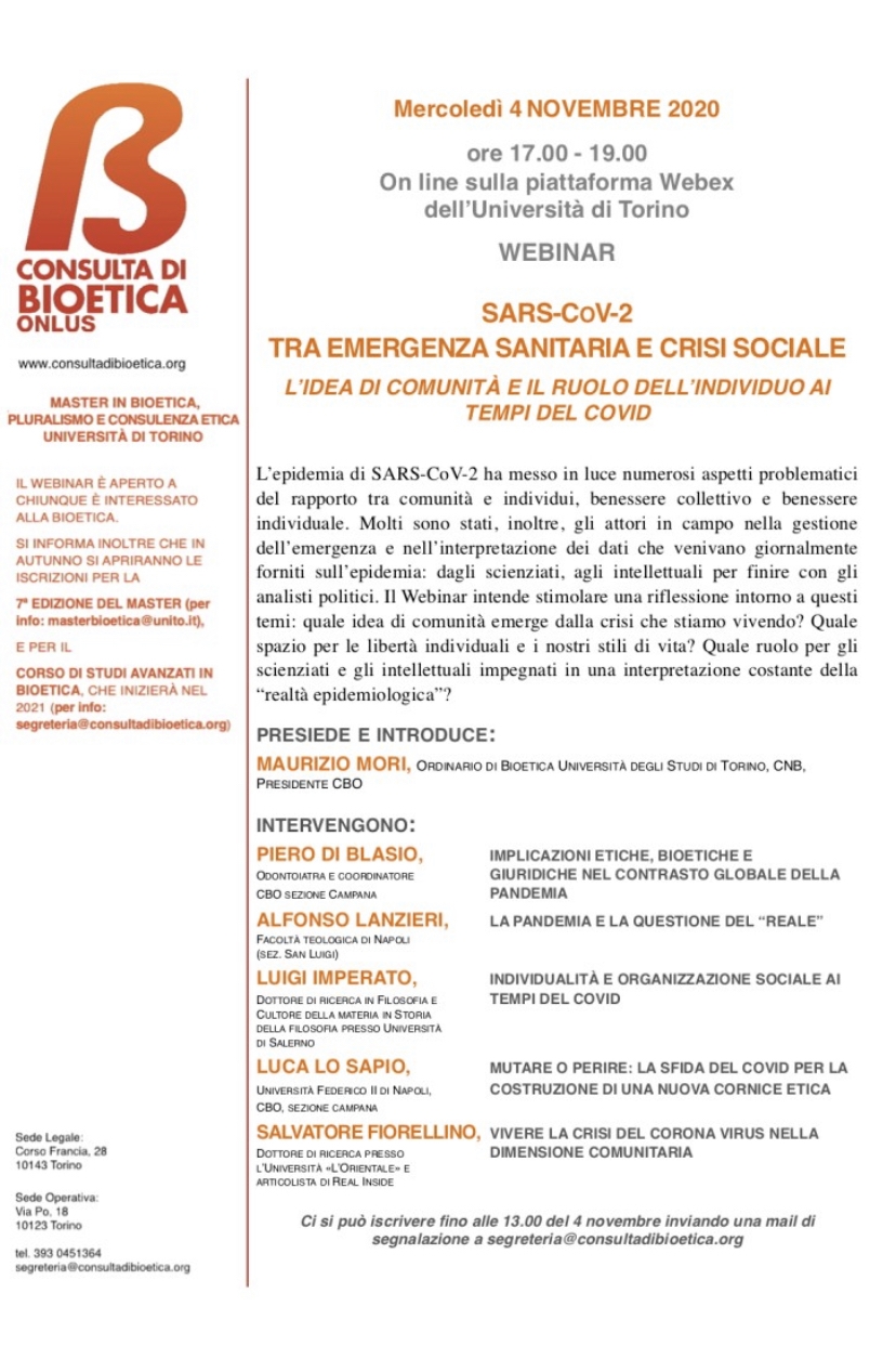 Sars-CoV-2 tra emergenza sanitaria e crisi sociale