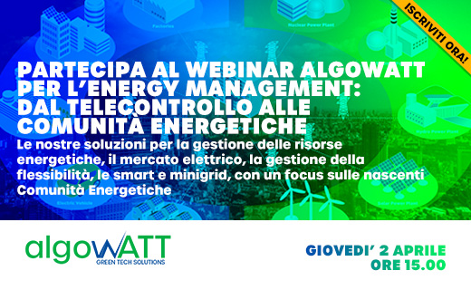 AlgoWatt per l’energy management: dal telecontrollo alle comunità energetiche