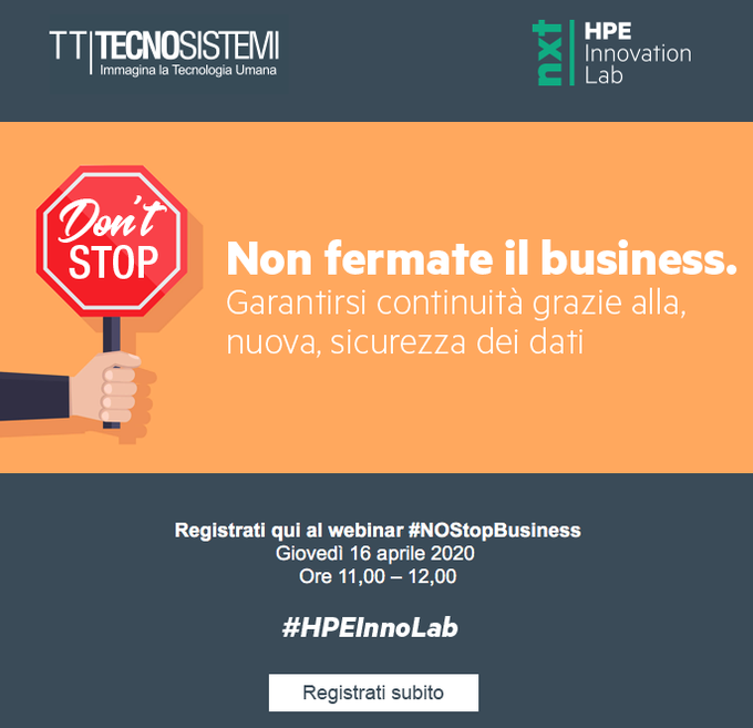 Non fermate il business. Garantirsi continuit&agrave; grazie alla, nuova, sicurezza dei dati
