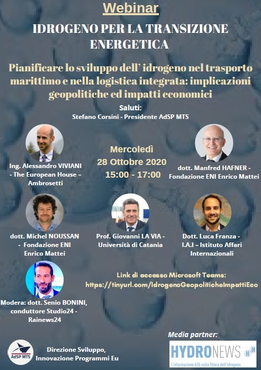 Il fattore idrogeno nel contesto globale: implicazioni geopolitiche, impatti economici e scenari mediterranei