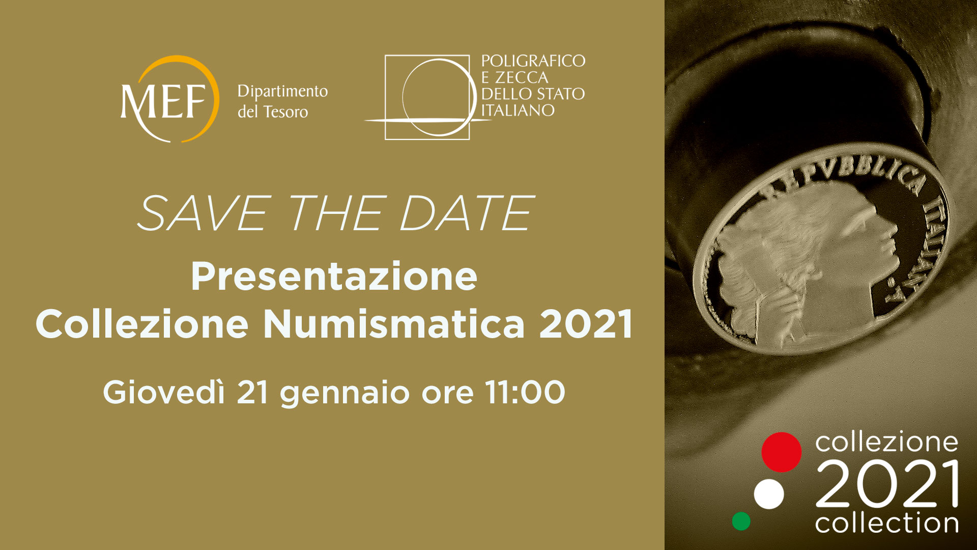 Presentazione della Collezione Numismatica 2021