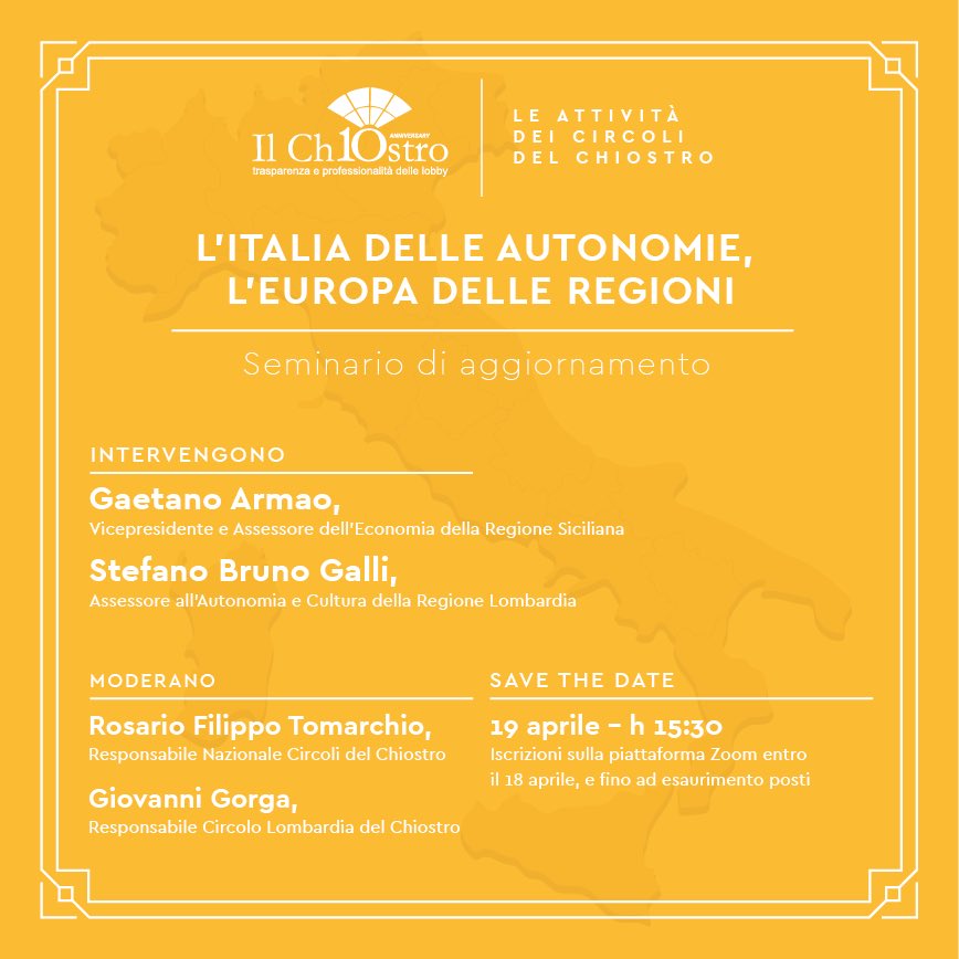 L'Italia delle autonomie, l'Europa delle Regioni