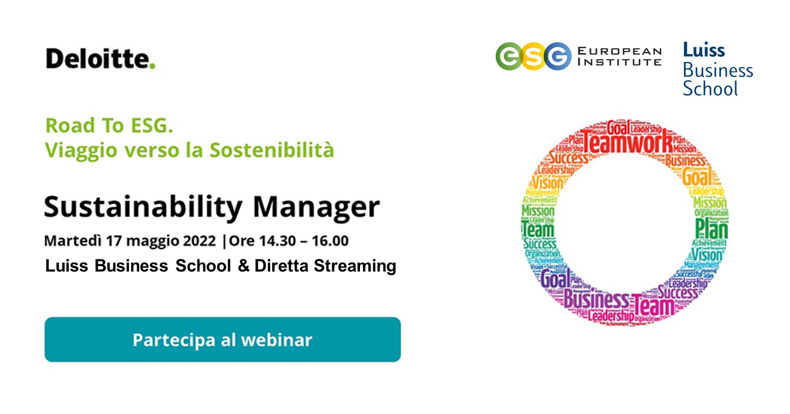 Road To ESG – Viaggio verso la Sostenibilità. Sustainability Manager