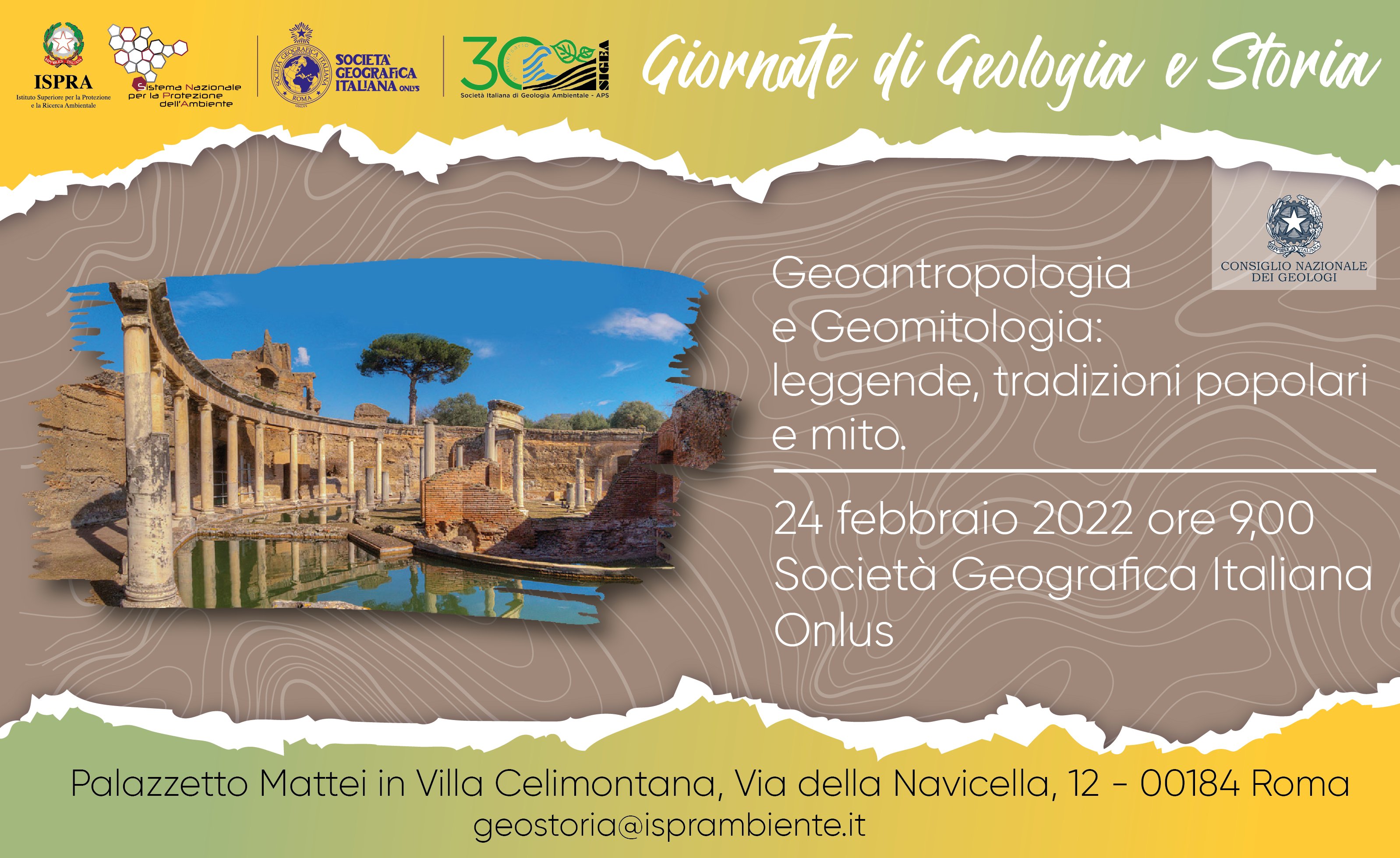 Seconda Giornata di Geologia e Storia. Geontropologia e Geomitologia: leggende, tradizioni popolari e mito