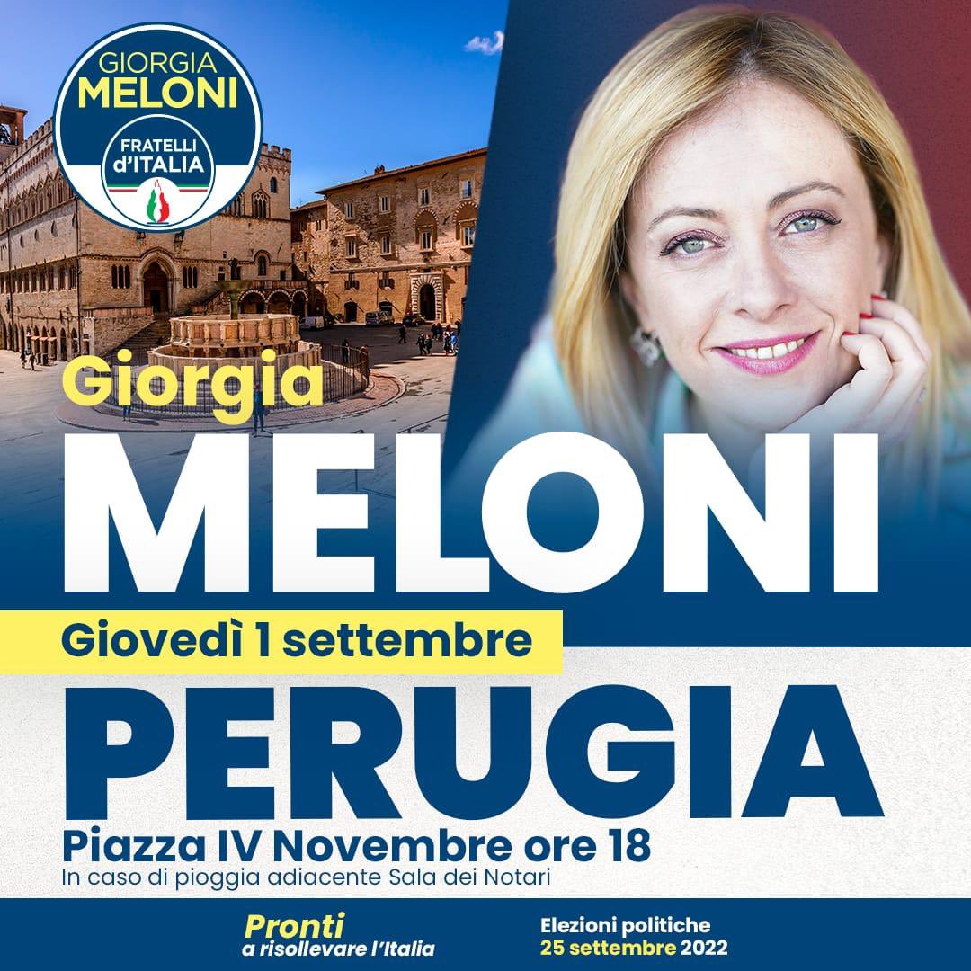 Giorgia Meloni a Perugia