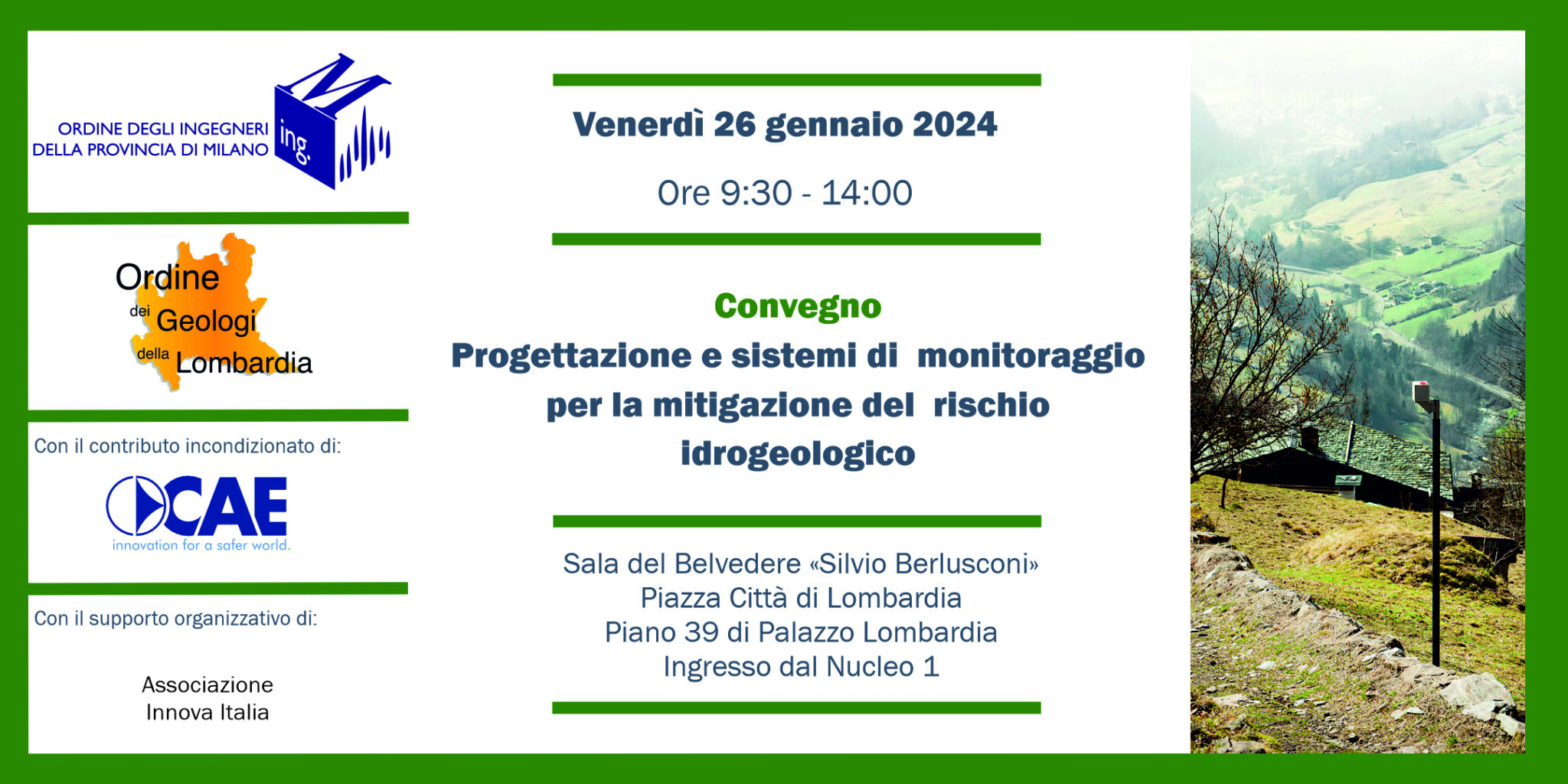 Progettazione e sistemi di monitoraggio per la mitigazione del rischio idrogeologico