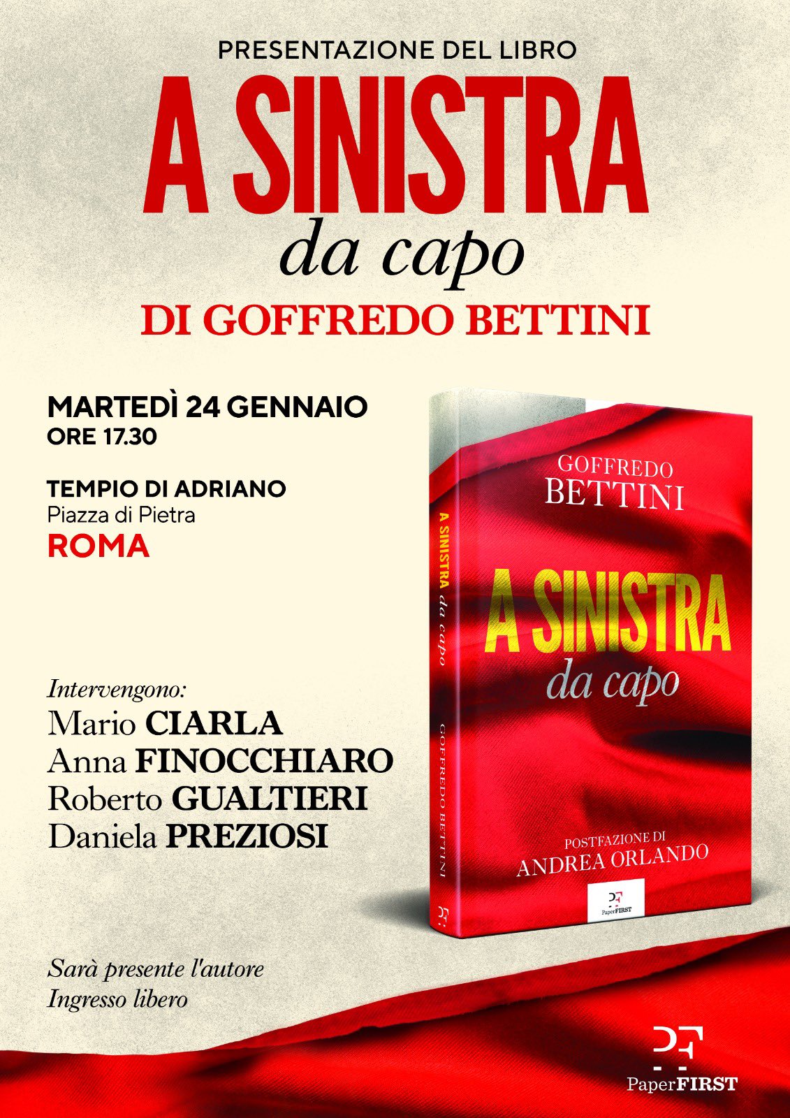 Presentazione del libro: "A sinistra da capo"