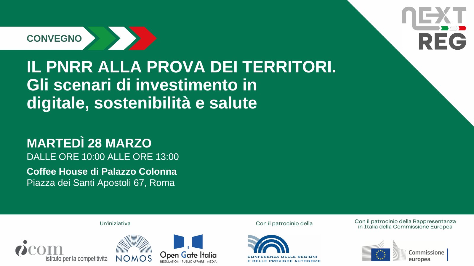 Il PNRR alla prova dei territori. Gli scenari di investimento in digitale, sostenibilità e salute