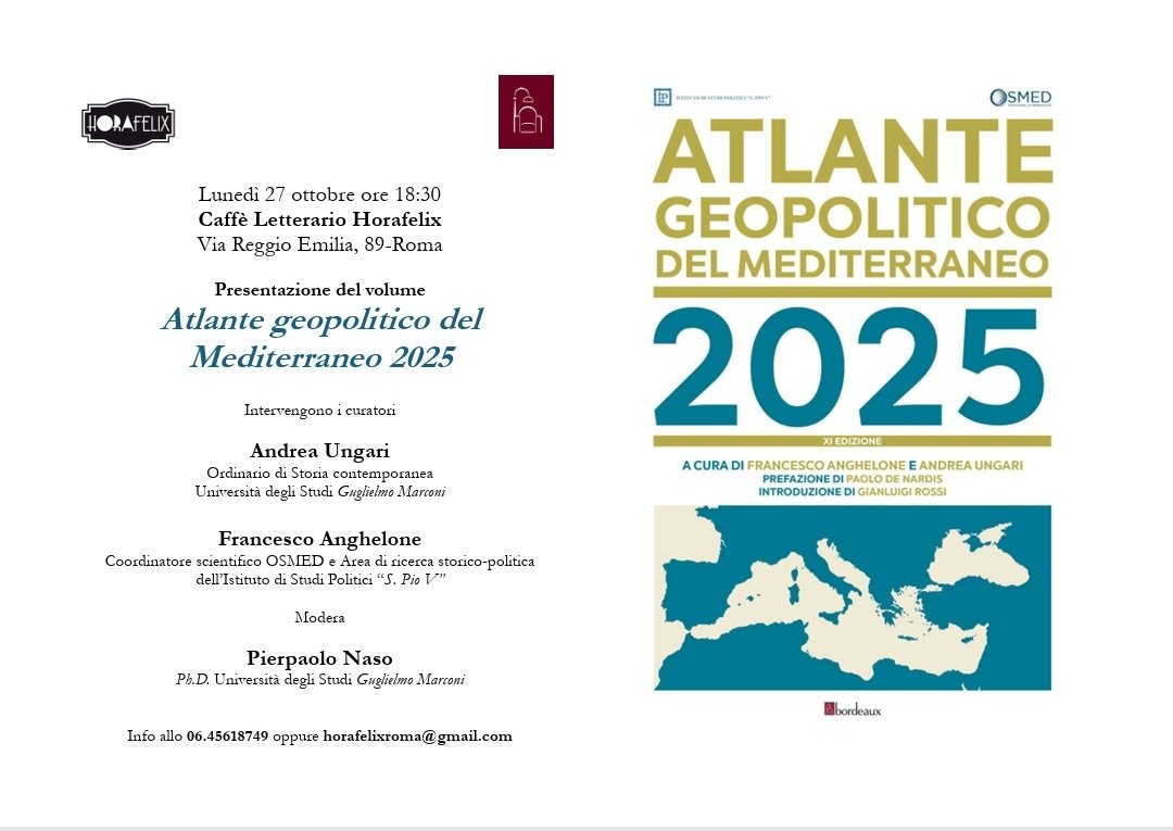 Presentazione dell'Atlante geopolitico del Mediterraneo 2025