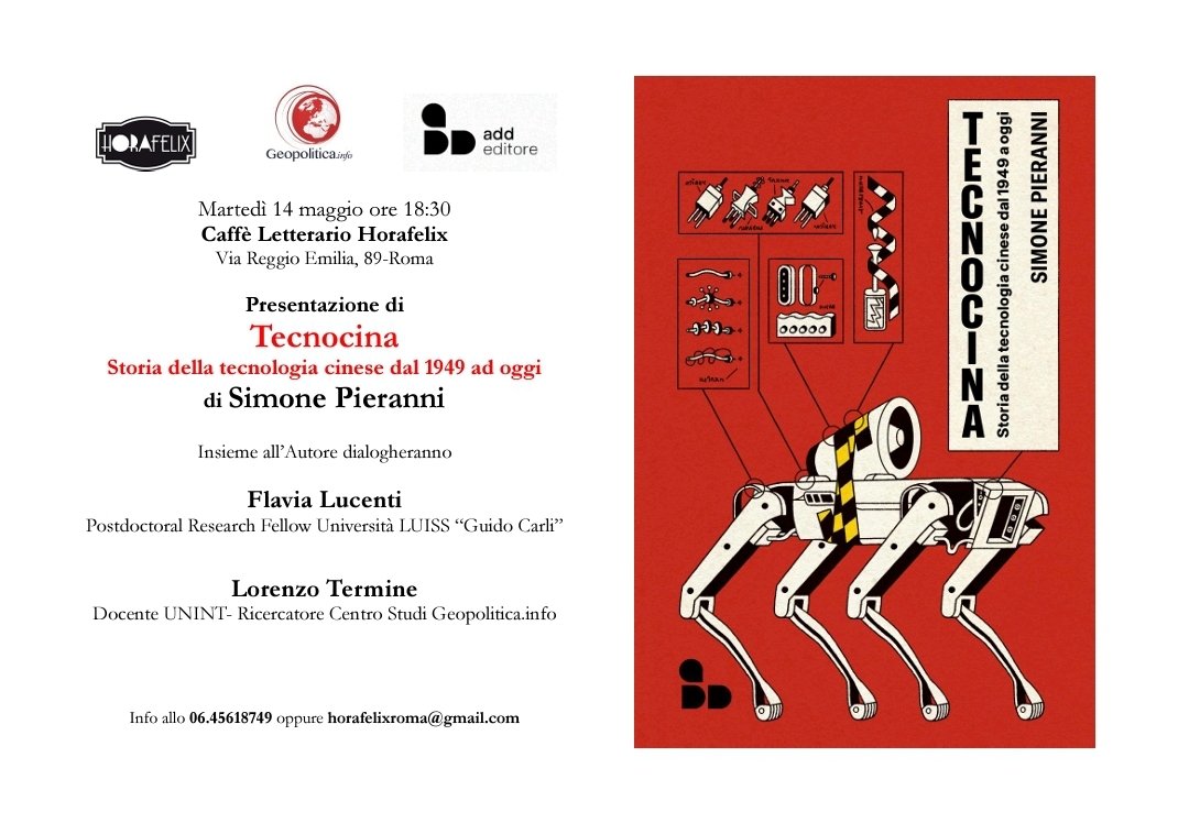 Presentazione del libro: "Tecnocina Storia della tecnologia cinese dal 1949 ad oggi"