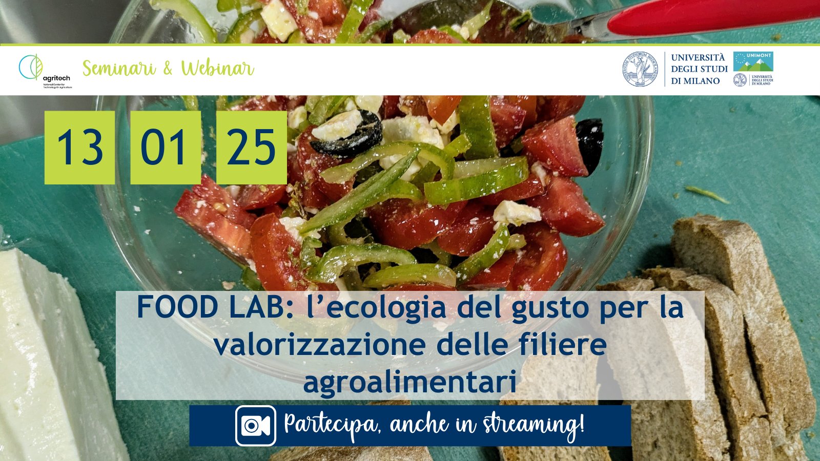 FOOD LAB: l’ecologia del gusto per la valorizzazione delle filiere agroalimentari