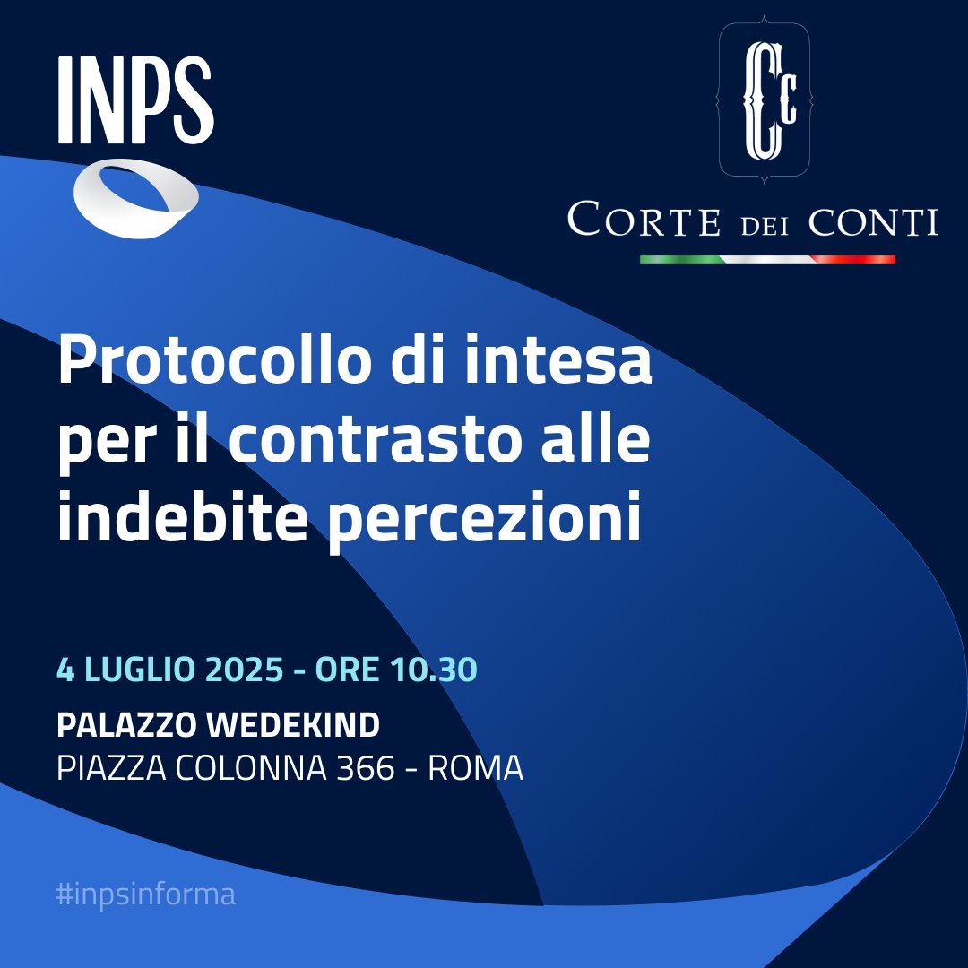 Protocollo di intesa INPS-Corte dei Conti per il contrasto alle indebite percezioni