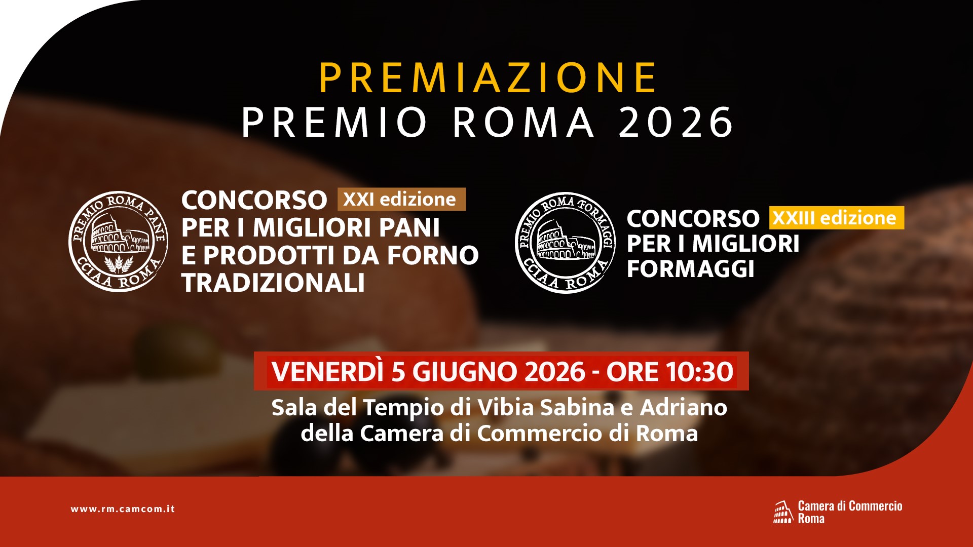 Premiazione del Migliori Pani e Prodotti da Forno tradizionali e Migliori Formaggi edizione 2026