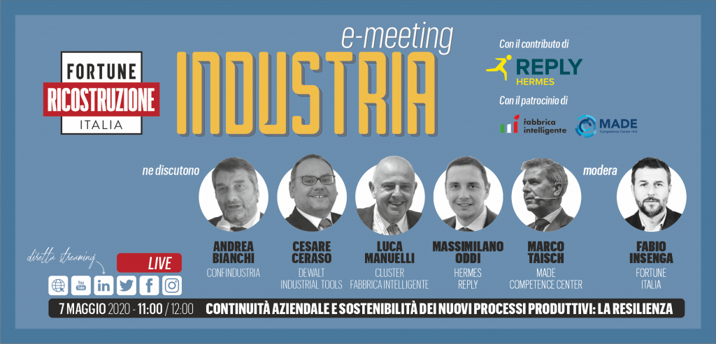 1° E-meeting Fortune Italia: ricostruzione industria