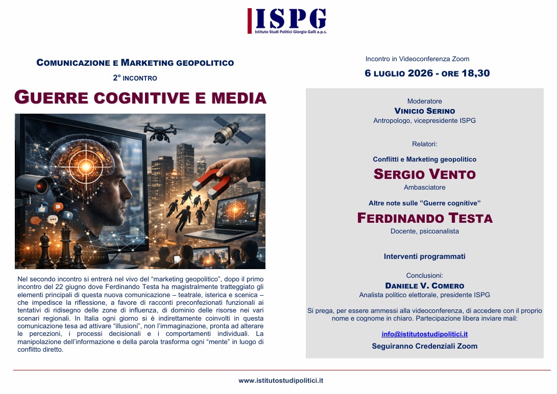 Guerre cognitive e Media - 2 incontro