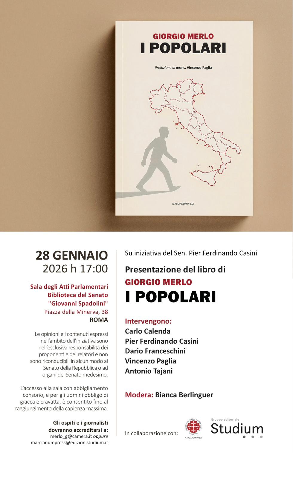 Presentazione del libro: "I popolari" di Giorgio Merlo