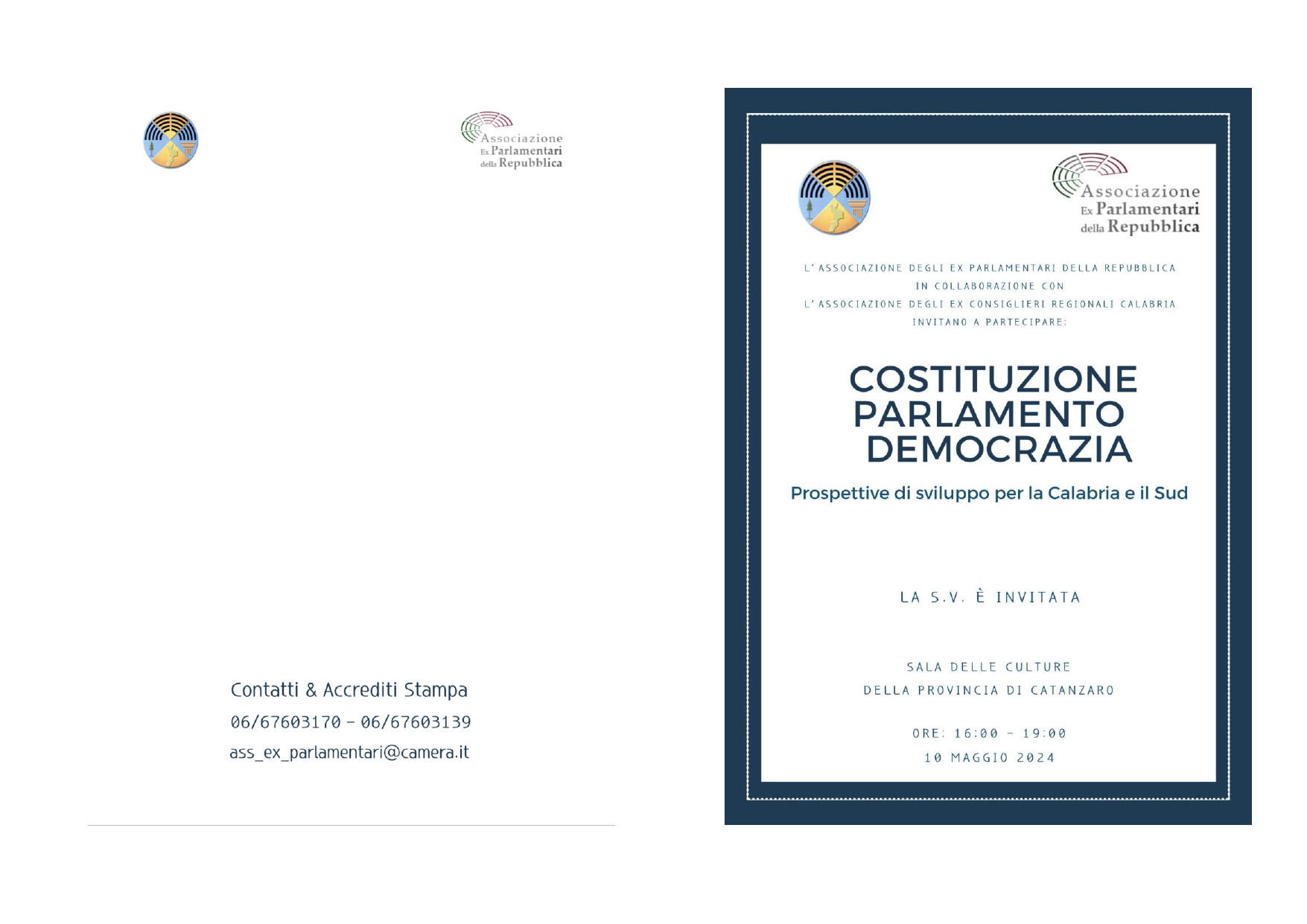 Costituzione, Parlamento, Democrazia - Prospettive di sviluppo per la Calabria e il Sud