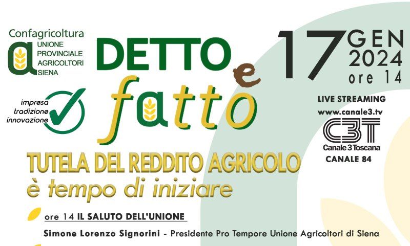 Tutela del reddito agricolo, è tempo di iniziare