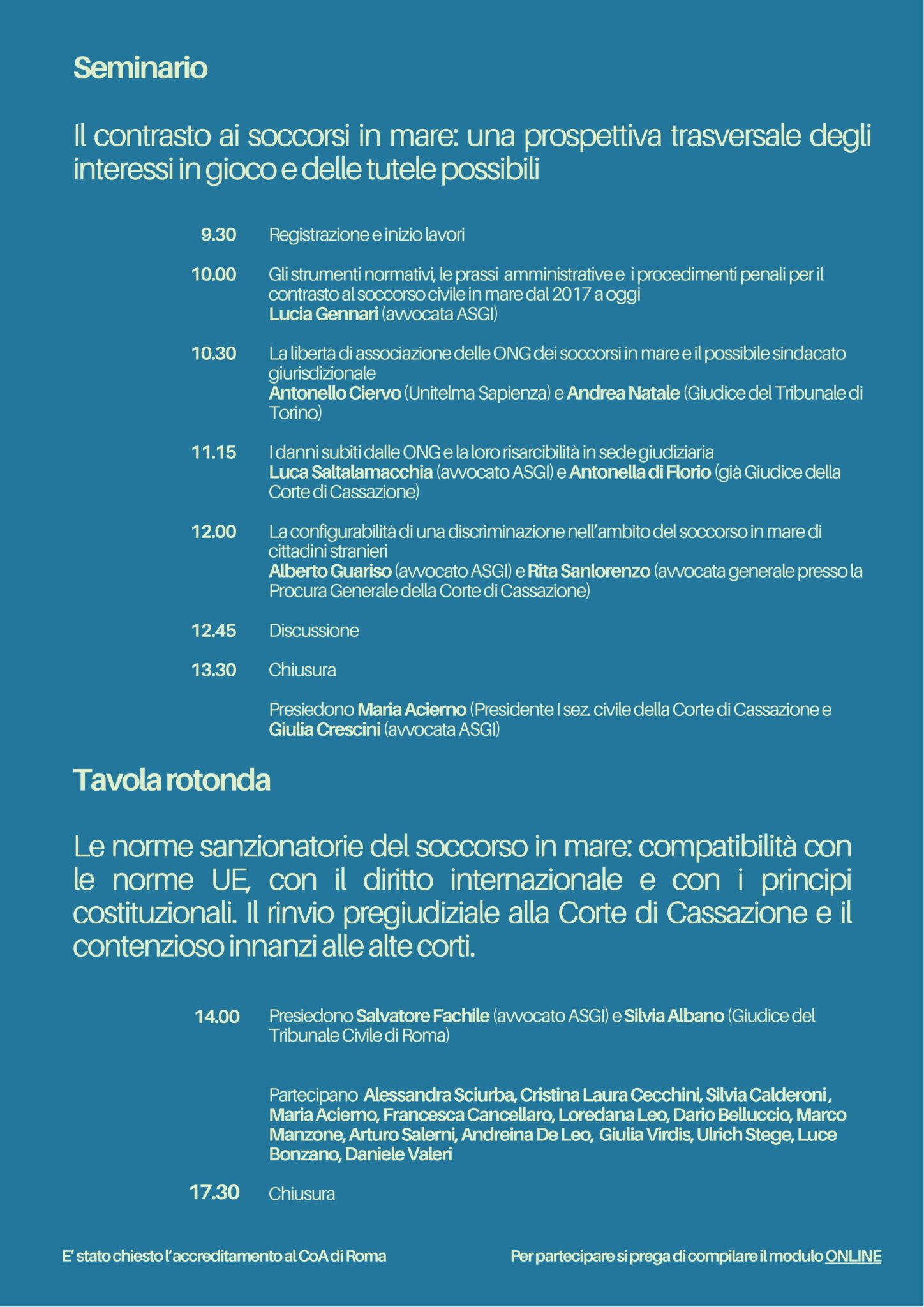 Profili problematici della normativa e delle prassi in tema di contrasto al soccorso in mare di navi private