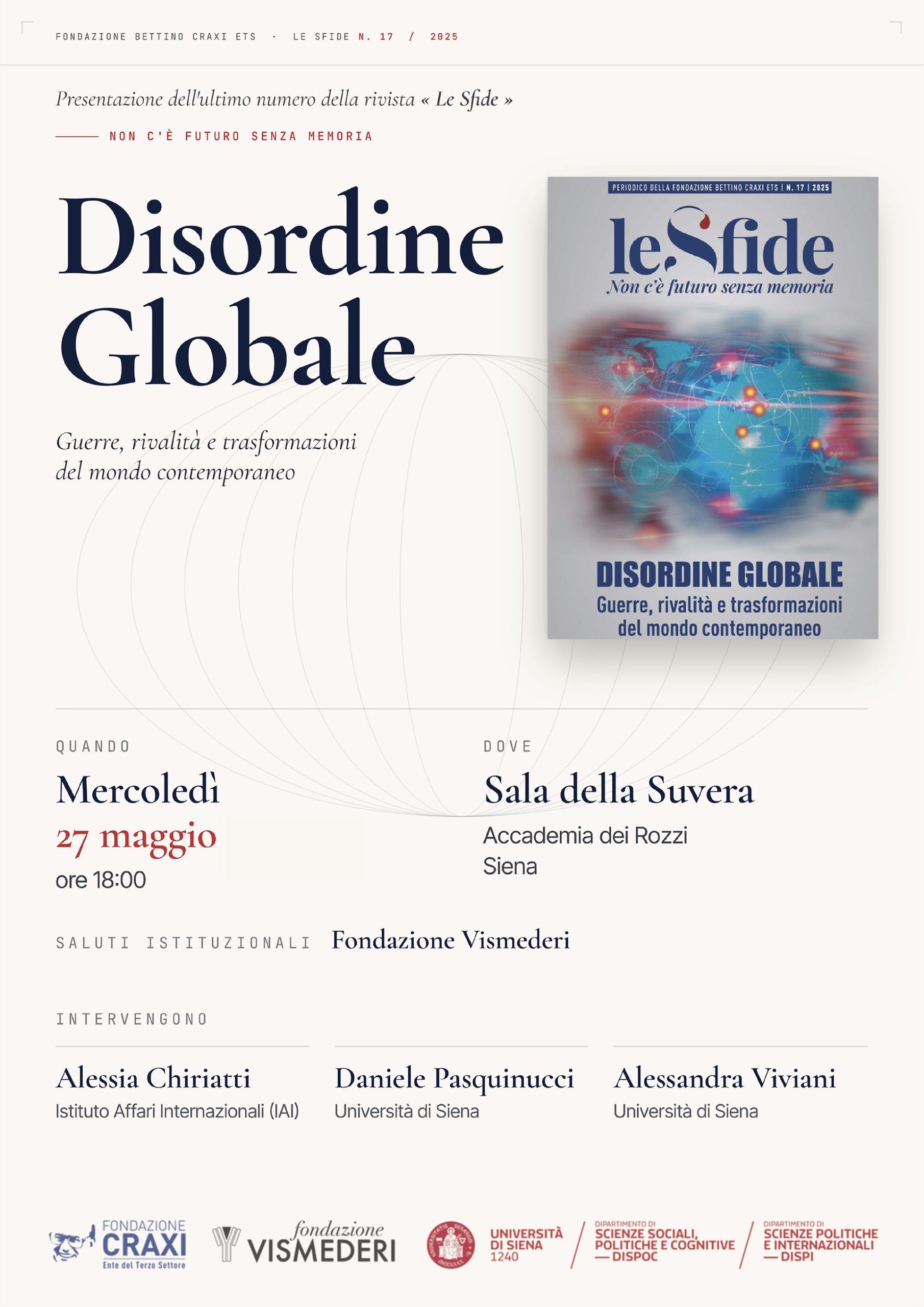 Presentazione dell’ultimo numero della rivista: “Le Sfide”