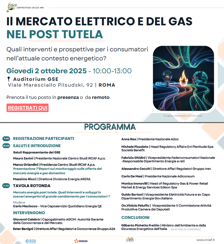 Il mercato elettrico e del gas nel post tutela