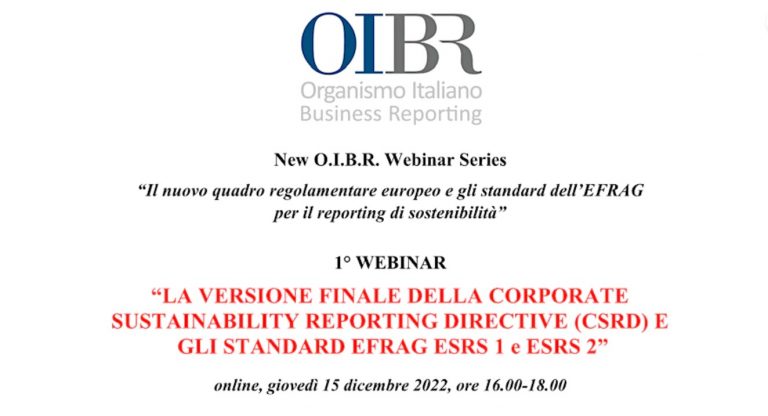 La versione finale della Corporate Sustainability Reporting Directive (CSRD) e gli standard Efrag ESRS 1 e ESRS 2