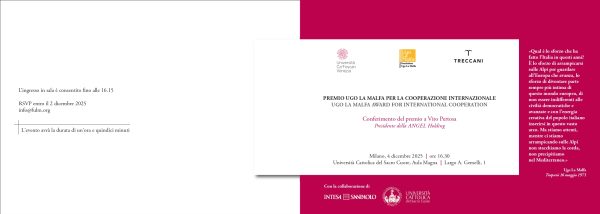 Premio Ugo La Malfa per la cooperazione internazionale