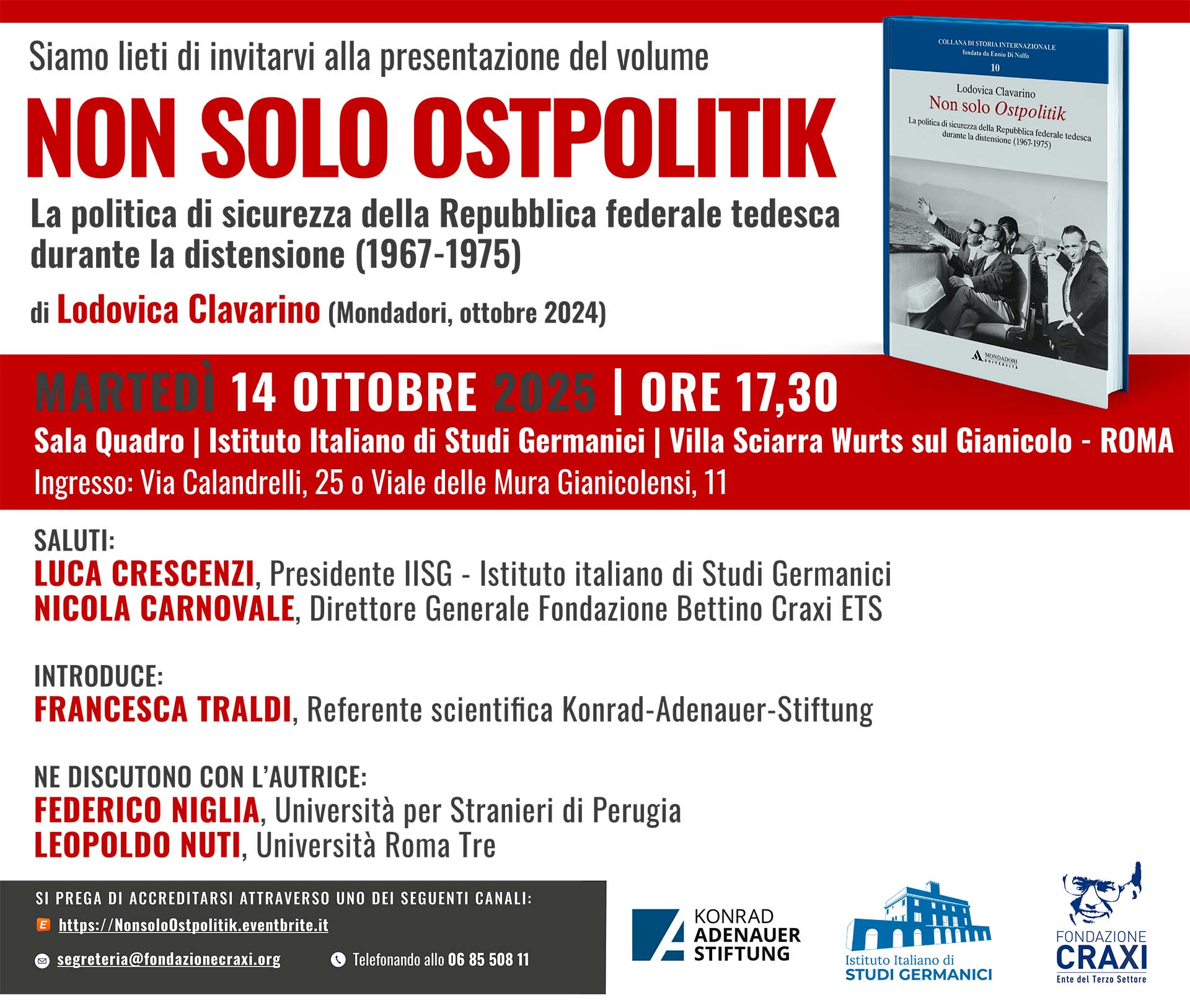 Presentazione del volume: "Non solo Ostpolitik"