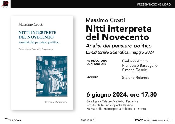 Presentazione del libro: "Nitti interprete del Novecento - Analisi del pensiero politico"