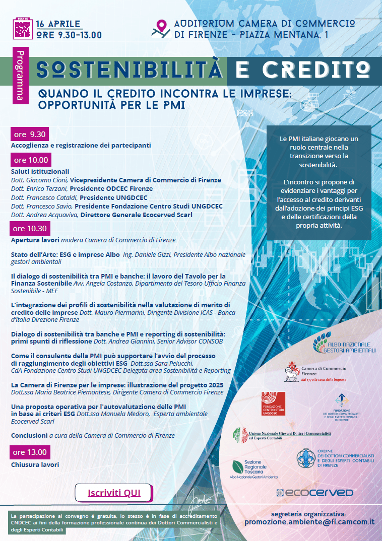 Sostenibilità e Credito. Quando il credito incontra le imprese: opportunità per le PMI