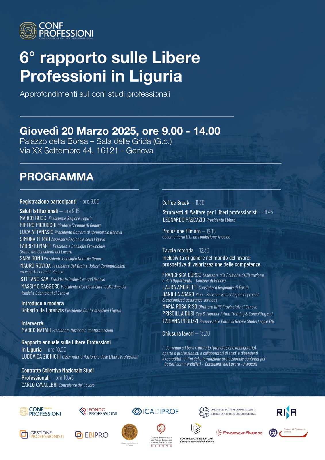Rapporto sulle Libere Professioni in Liguria